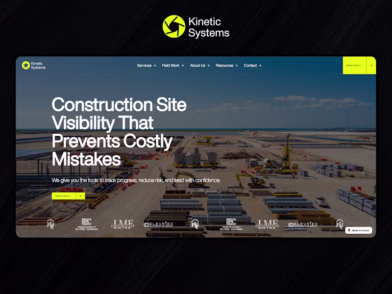Cover image for Kinetic Systems - Framer Website Development + Rebranding