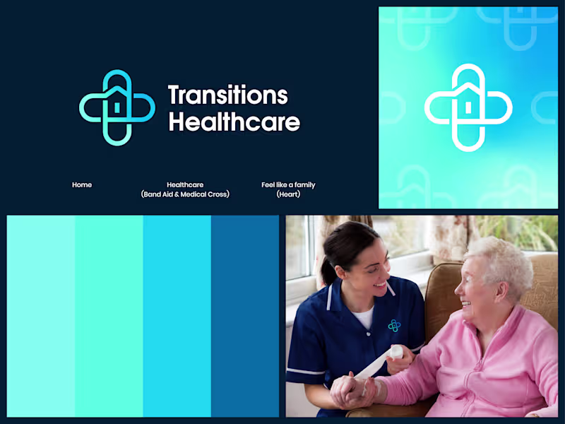 Cover image for Transitions Healthcare Logo Design 💙 Design that feels like...