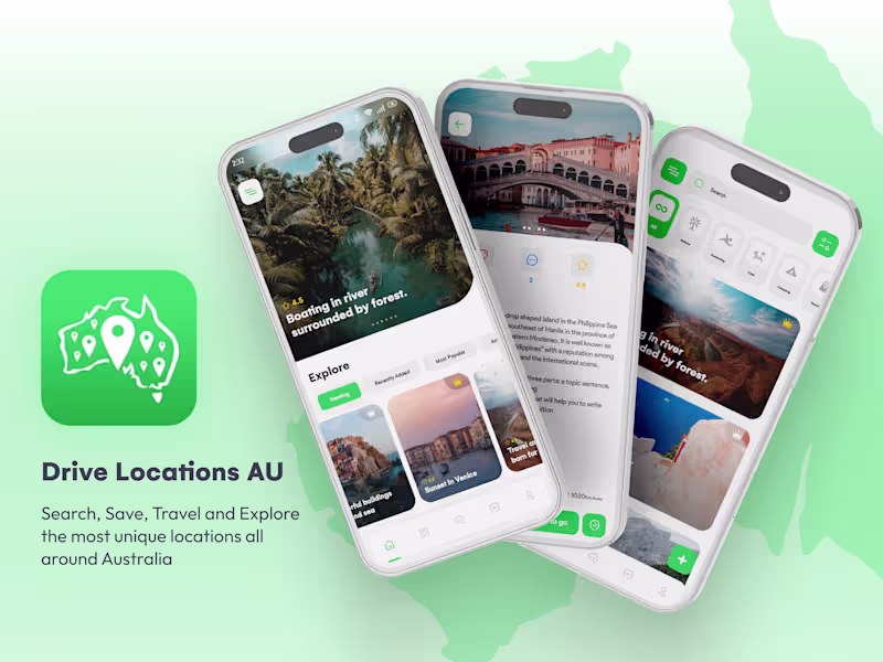 Cover image for Drive Locations AU – Travel Discovery Mobile App