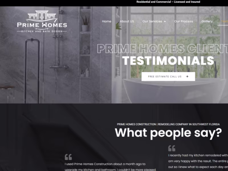 Cover image for Florida Bathroom Web Design