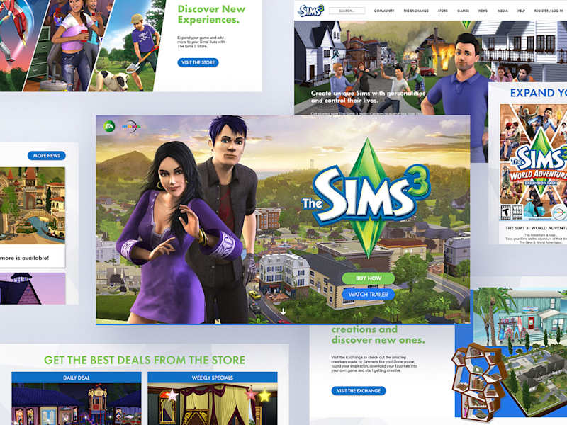 Cover image for TheSims3.com :: Web Redesign Concept