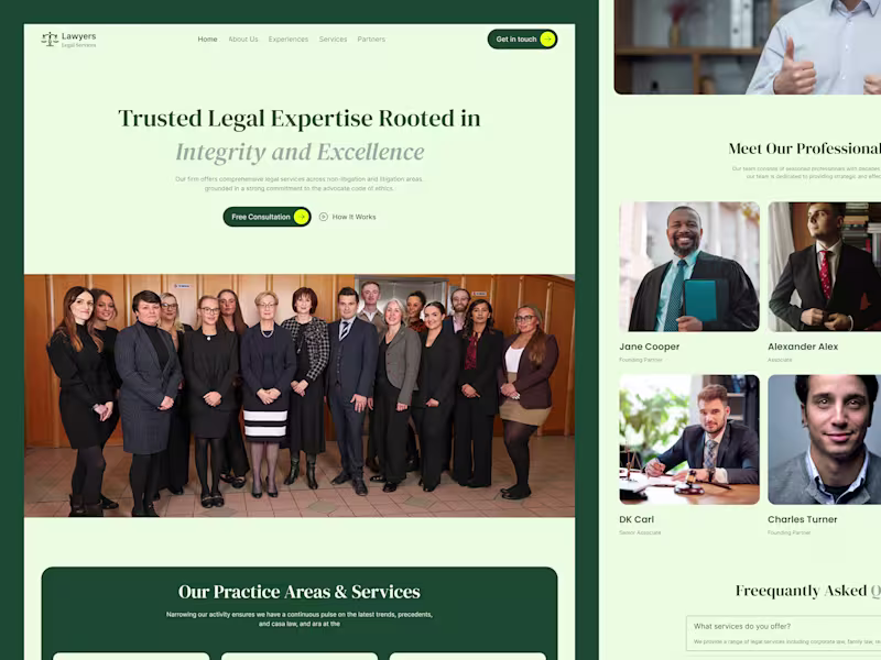 Cover image for Law Firm Website Design - Lawyers