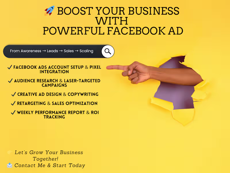 Cover image for Targeted Facebook Ads Specialist | Boost Traffic & Revenue Fast