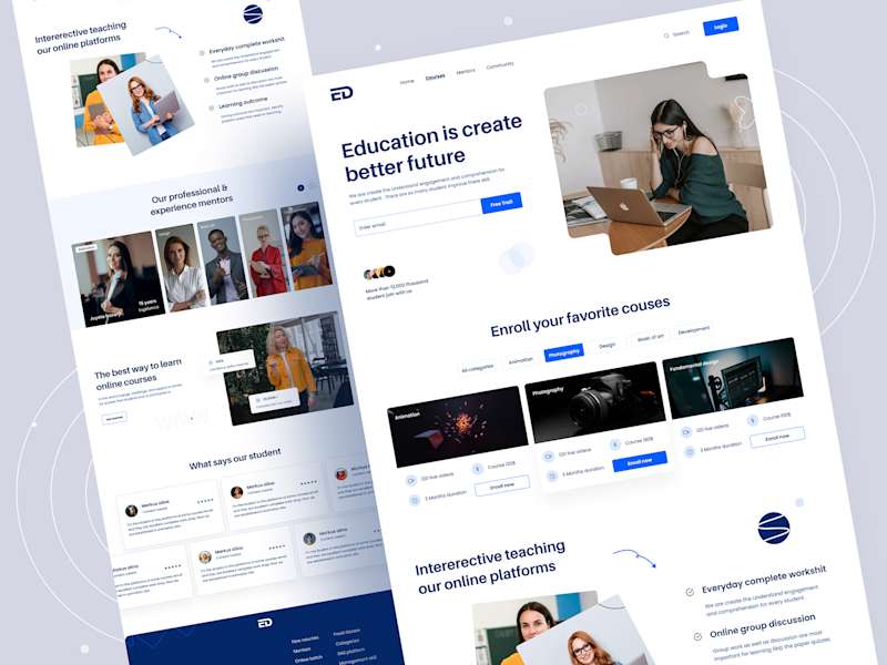 Cover image for Online Education Website / Landing Page