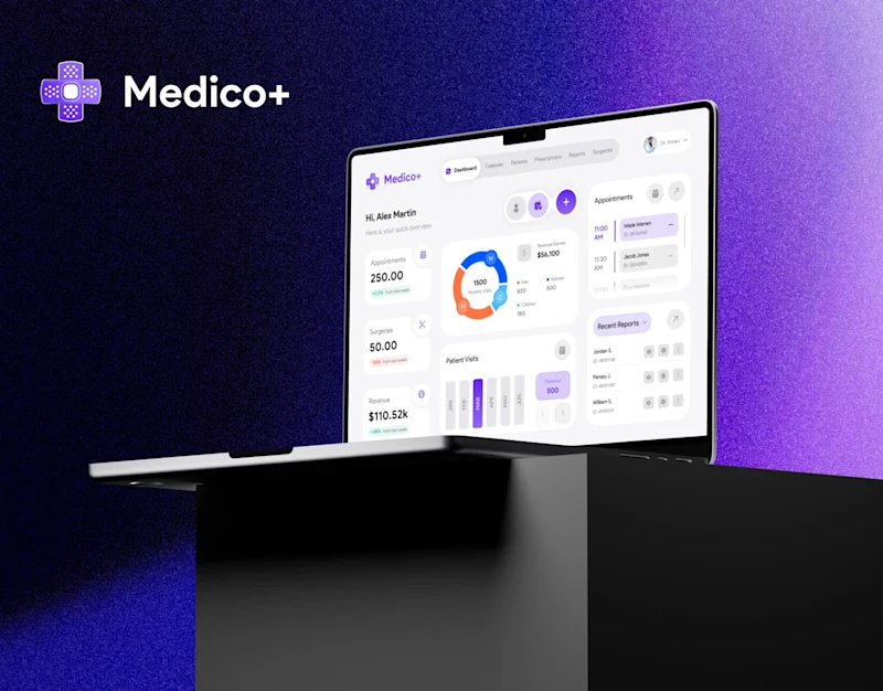 Cover image for Medico Plus - Doctor/Healthcare Dashboard