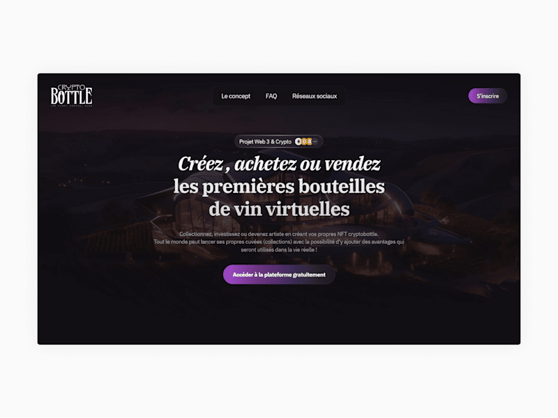 Cover image for Cryptobottle : Landing Page Design & Framer Development
