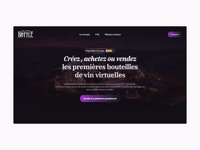 Cover image for Cryptobottle : Landing Page Design & Framer Development