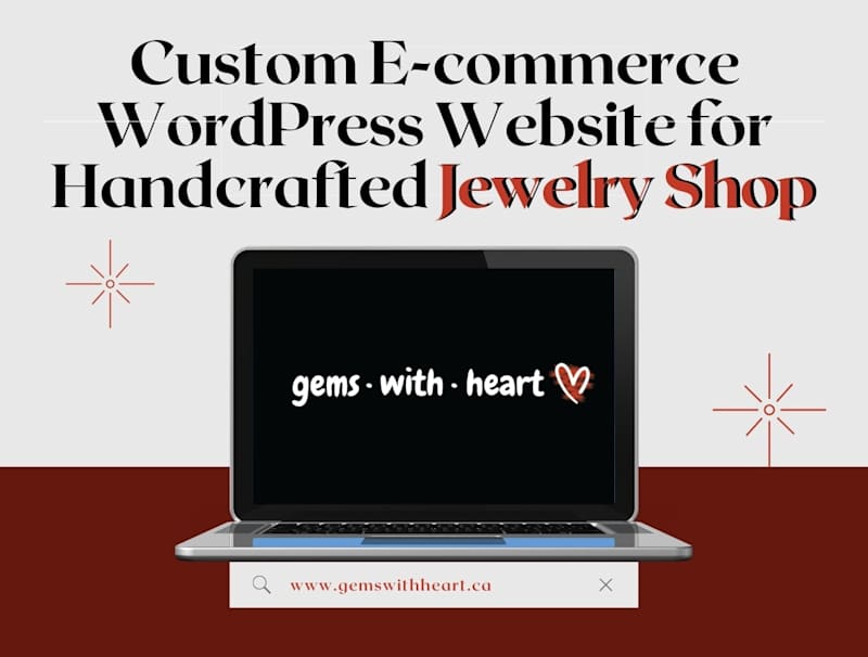 Cover image for Custom E-commerce WordPress Website for Handcrafted Jewelry Shop