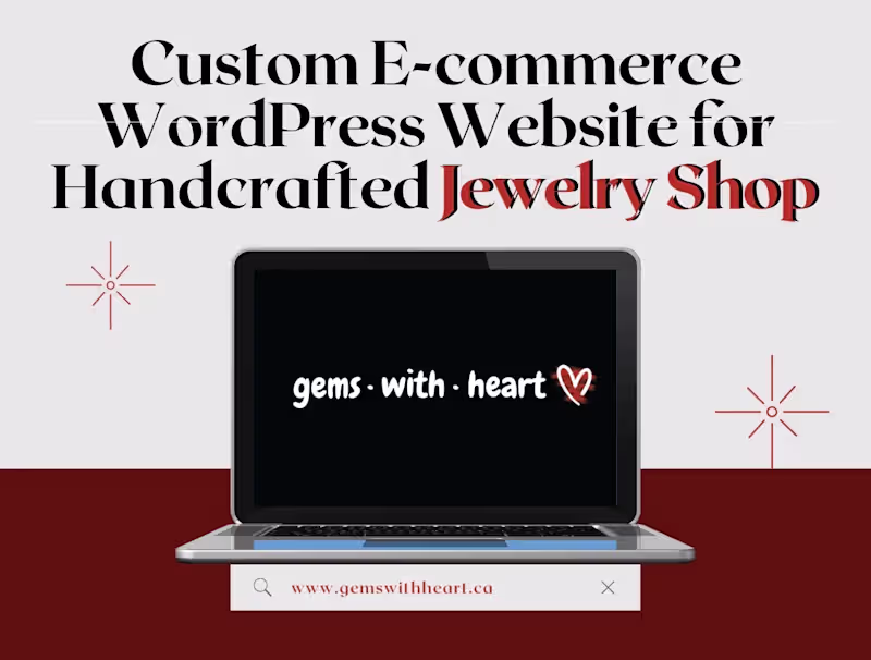 Cover image for Custom E-commerce WordPress Website for Handcrafted Jewelry Shop