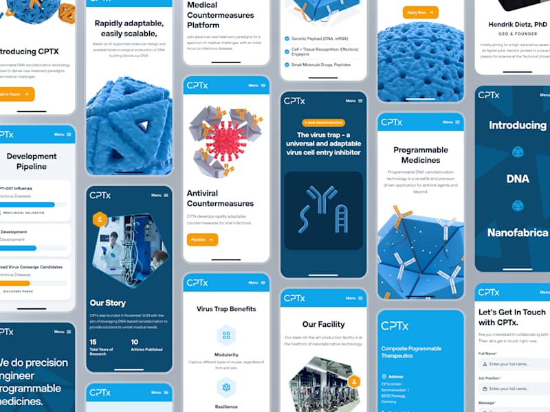 Cover image for cptx.bio: Programmable DNA Therapeutics | Biotech Website UI