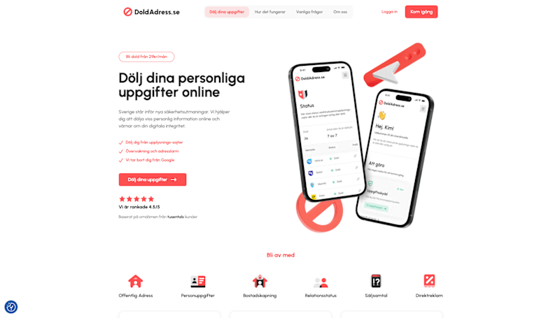 Cover image for Website Development for DoldAdress.se