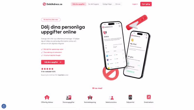 Cover image for Website Development for DoldAdress.se