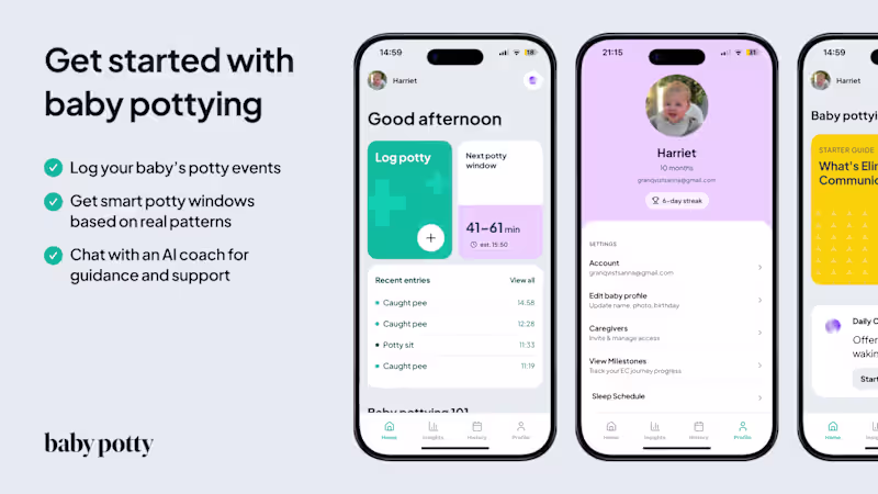 Cover image for Baby Potty is a mobile-first Baby Pottying EC tracking app. ...