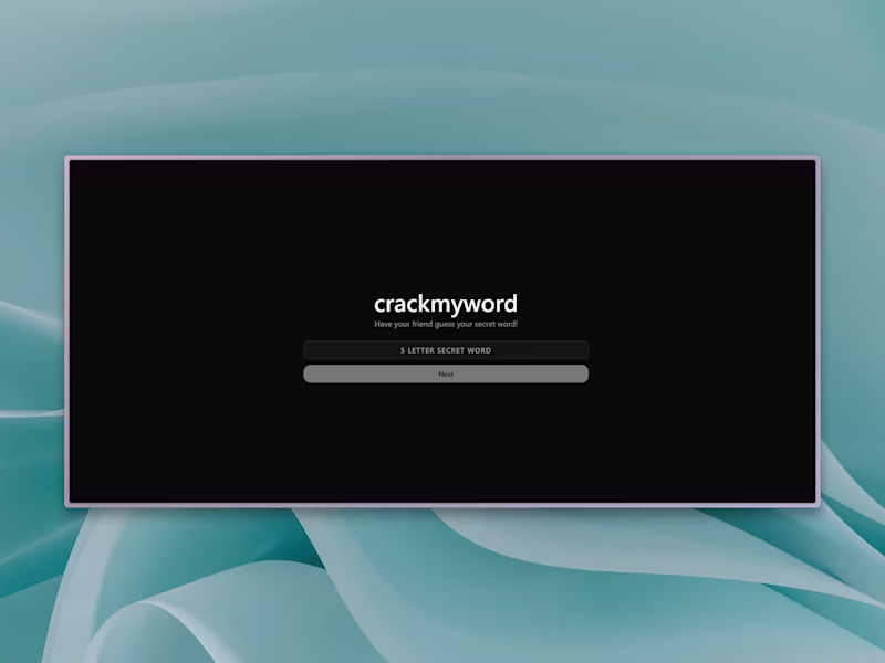 Cover image for CrackMyWord is a simple word-guessing