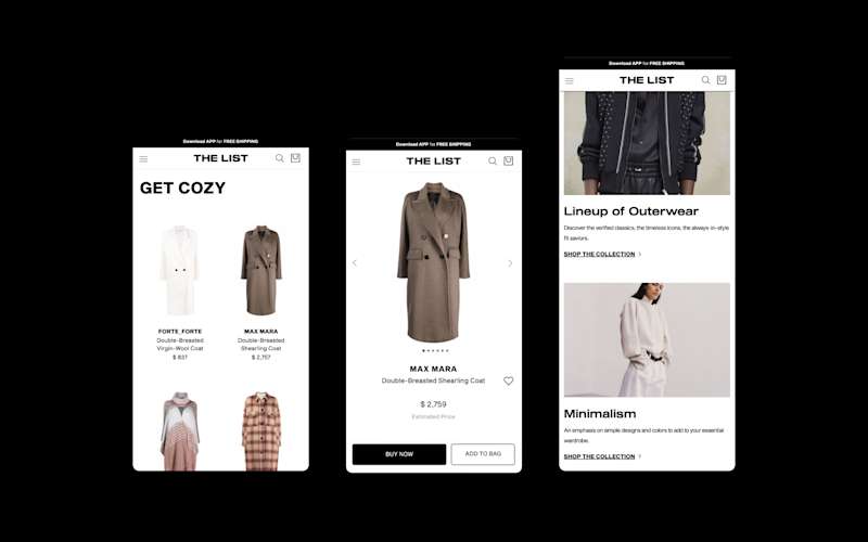 Cover image for THE LIST - Luxury Fashion Ecommerce