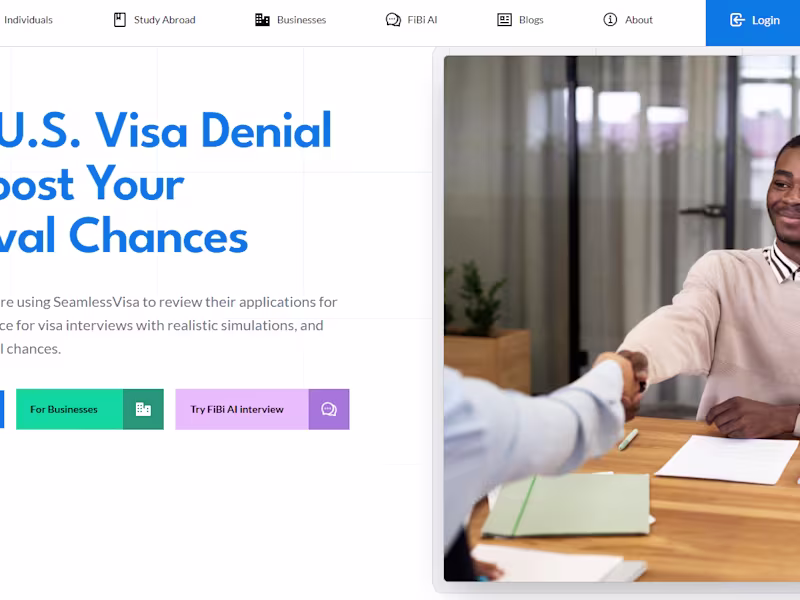 Cover image for SeamlessVisa - Simplifying U.S. Visa Applications