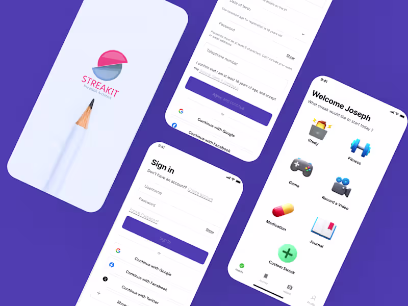 Cover image for Habit Building App Interface