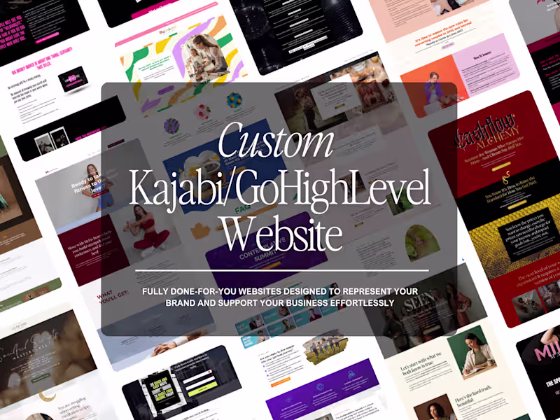 Cover image for Custom & Branded Kajabi | GoHighLevel Website