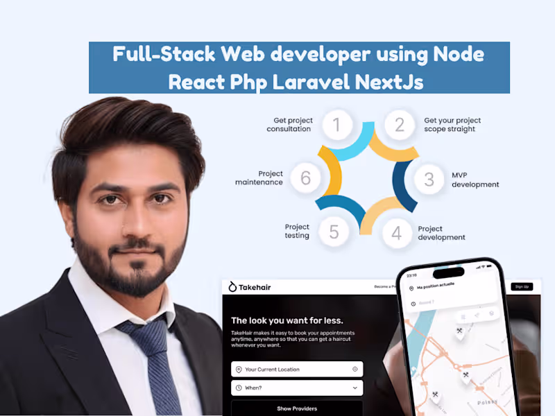 Cover image for Full-Stack Web developer using react php laravel developer