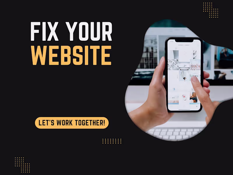 Cover image for I will fix website issues.