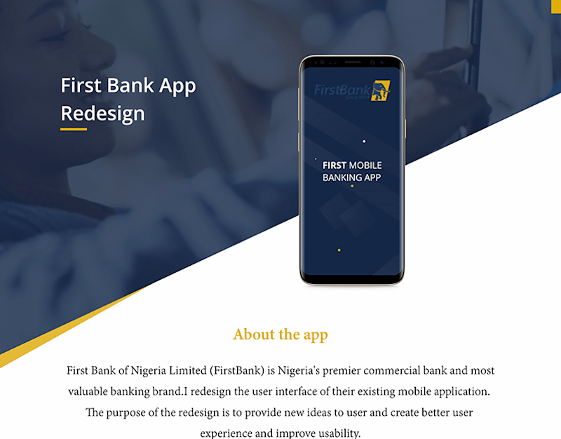 Cover image for First bank mobile banking app :: Behance