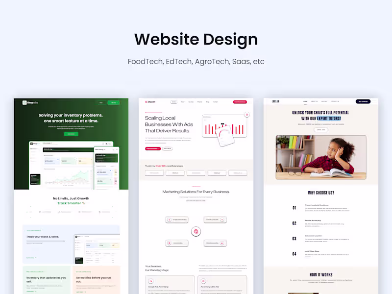 Cover image for WEBSITE UX UI DESIGN