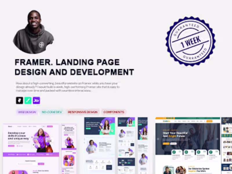 Cover image for Framer. Landing page Development 