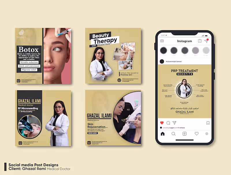 Cover image for Social Media Graphics | Skin care therapy on Behance