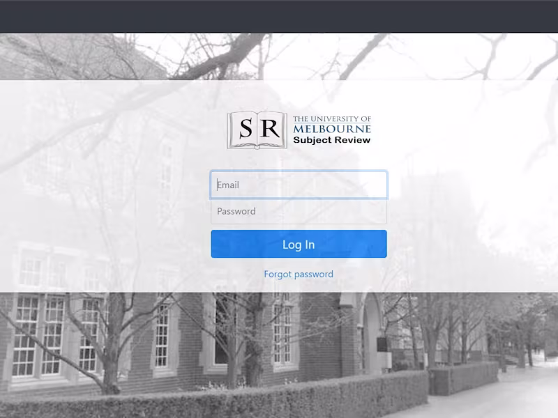 Cover image for University of Melbourne Subject Review Website