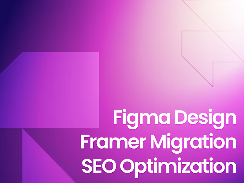 Cover image for Multi-Page Web design. Framer dev. SEO optimization