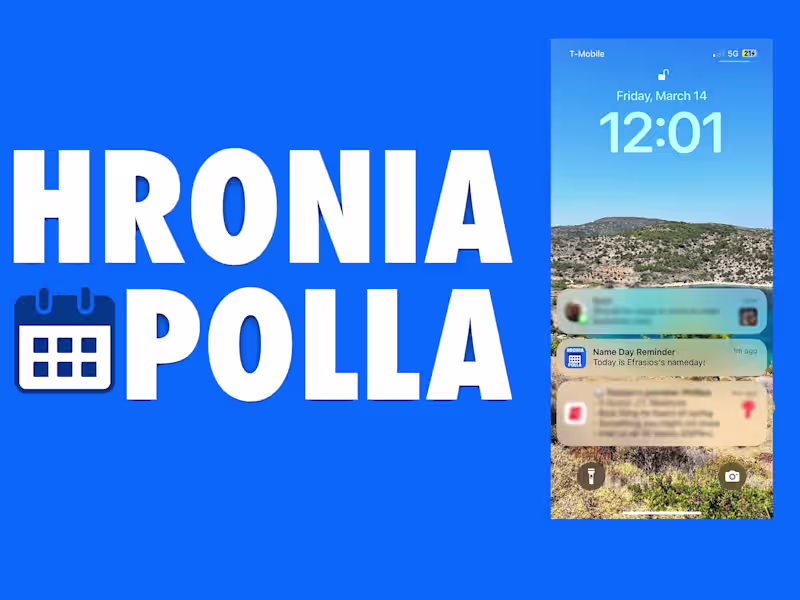 Cover image for Hronia Polla - Nameday Calendar Brand Launch 