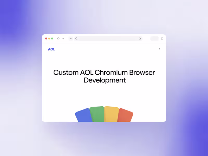 Cover image for Custom AOL Chromium Browser Development
