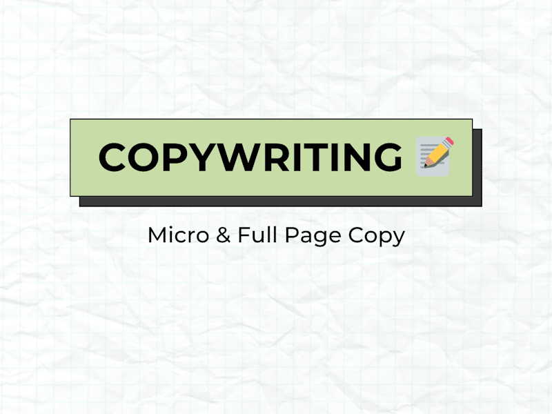 Cover image for Copy & Content Writing