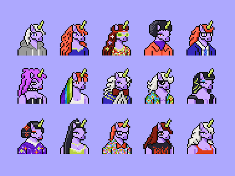 Cover image for Pixelated unicorn avatars 🦄