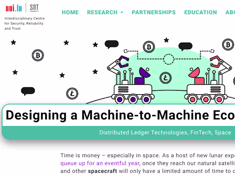 Cover image for Designing a Machine-to-Machine Economy in Space – Annual Report…