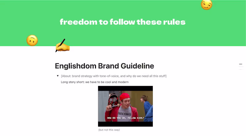 Cover image for A Brand Guideline for English studying online school