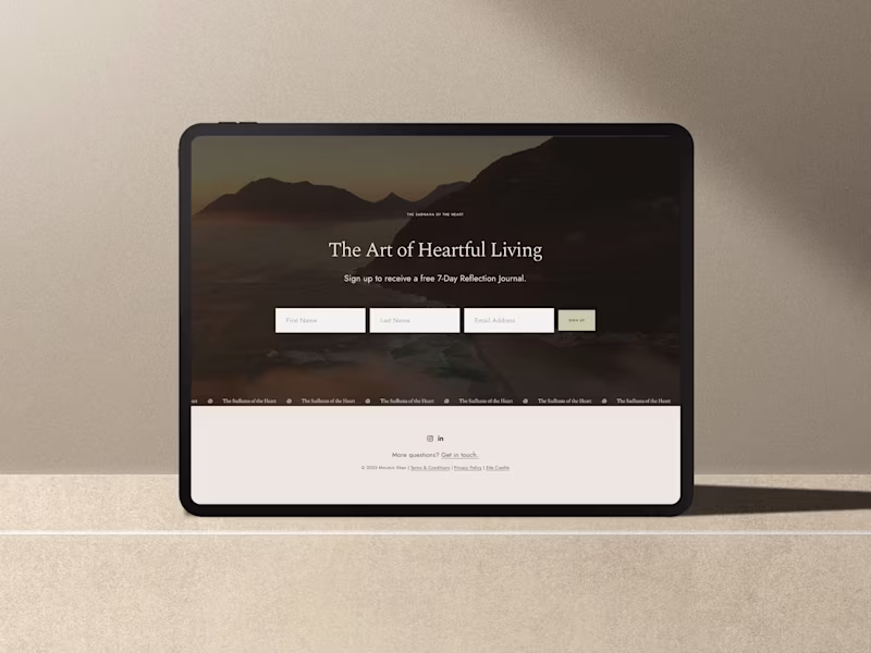 Cover image for Visual Design for The Sadhana of the Heart Coaching Program