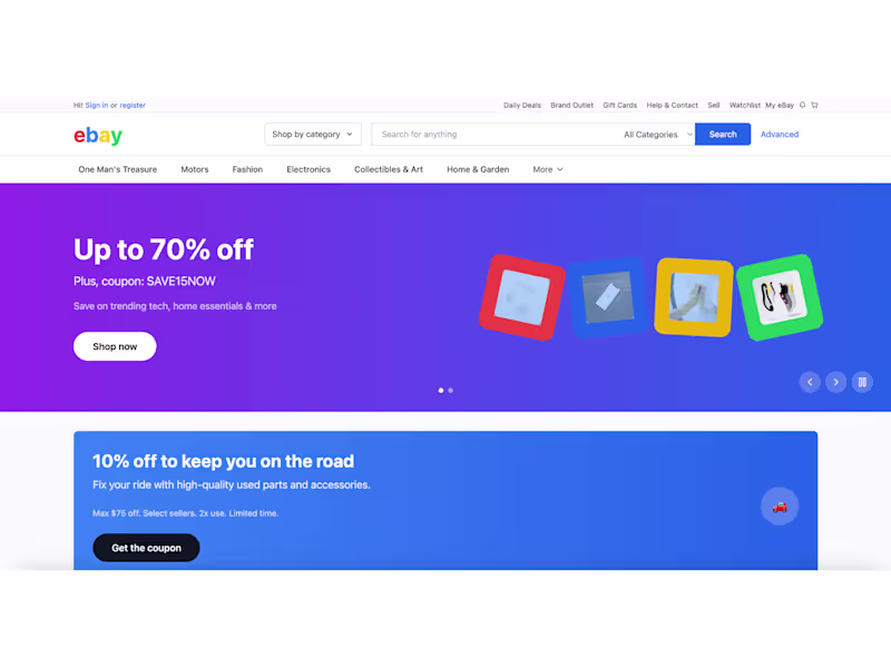 Cover image for eBay Clone Landing Page
