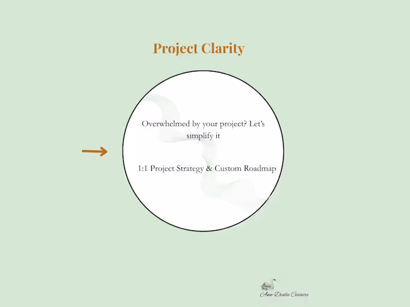 Cover image for Project Clarity: 1:1 Project Strategy + Custom Roadmap 