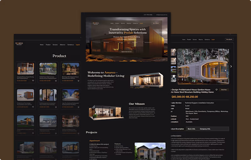 Cover image for Prefab house web design (1) | Images :: Behance