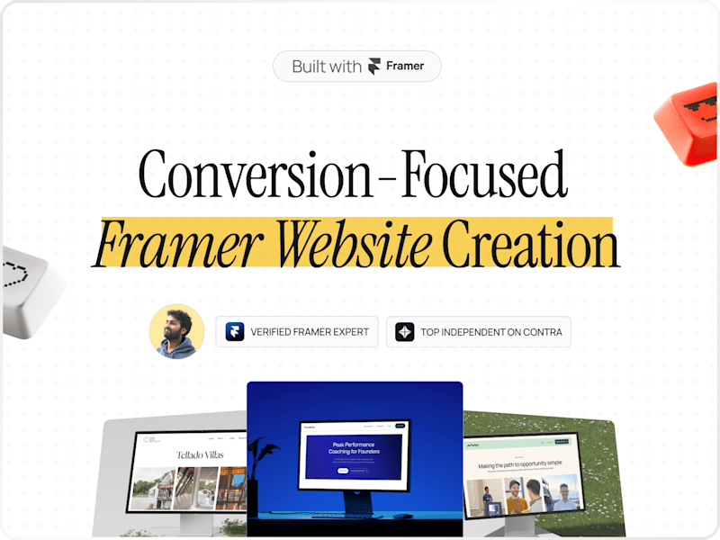 Cover image for Conversion-Focused Framer Website Creation