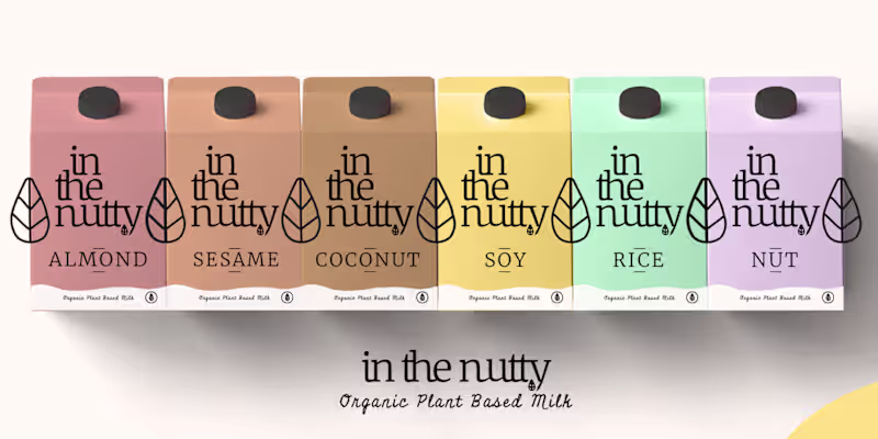 Cover image for in the nutty - Organic Plant Based Milk on Behance