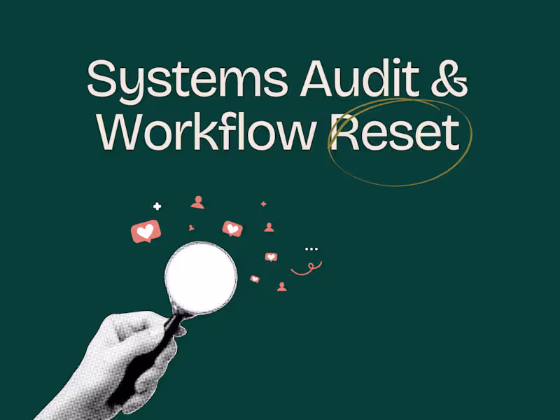 Cover image for Systems Audit & Workflow Fix