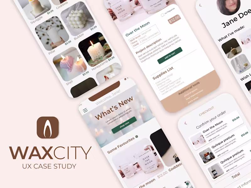 Cover image for Wax City UX Case Study