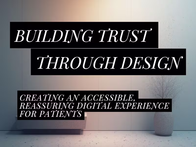 Cover image for Helping a Vein Surgeon Build Trust and Accessibility in a New M…