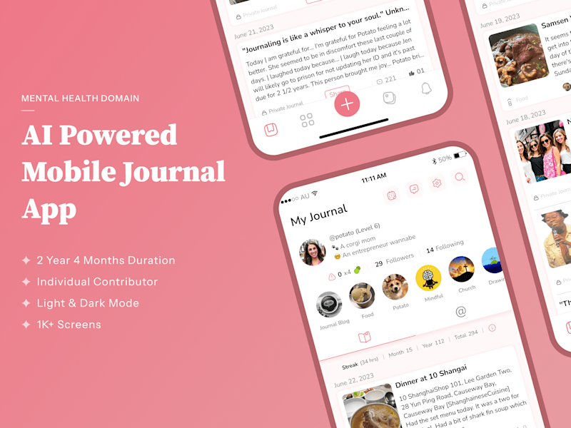 Cover image for AI Powered Mobile Journal App (Mental Health)