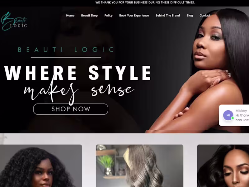 Cover image for You'll get shopify hair extension store, beauty website