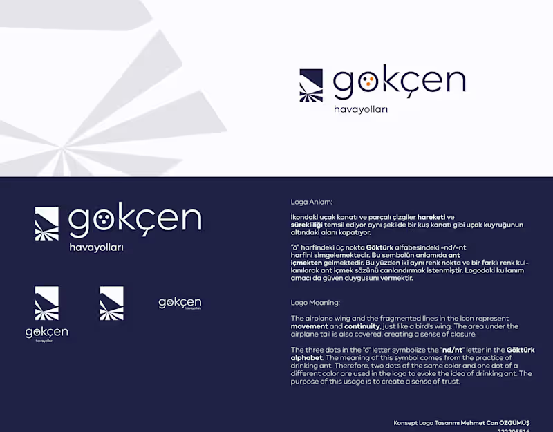 Cover image for GOKCEN AIRLINES LOGO POSTER AND PICTOGRAM DESIGN
