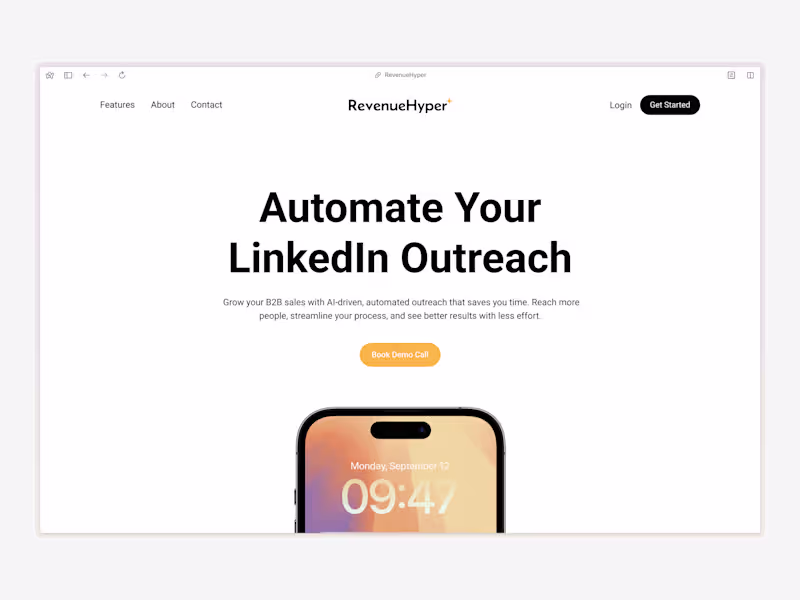 Cover image for RevenueHyper - Framer Landing Page