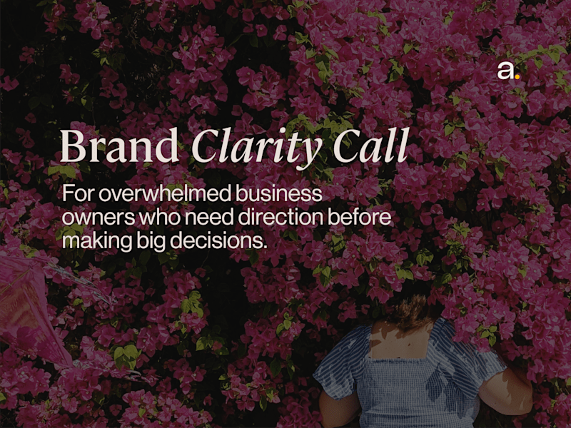 Cover image for Brand clarity call & design on demand